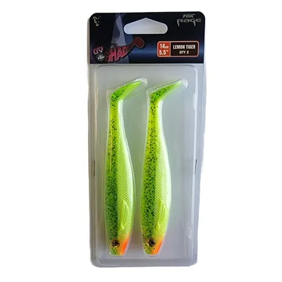 Produktbild von Fox Rage Pro Shad 14cm - 2 Gummifische, Farbe:UV Lemontiger
