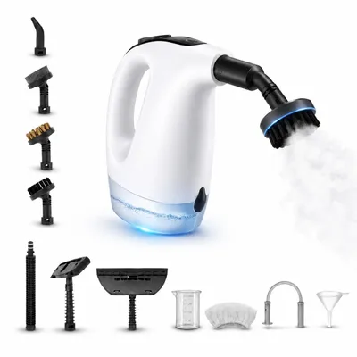 Produktbild von 1200W Dampfreiniger, 3 Dampfstufen, 15s Schnellaufheizung, 120℃ Handdampfreiniger mit 360°-Dampfdüse, Steam Cleaner mit 500 ml Wassertank und Zubehör