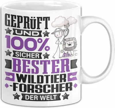 Produktbild von Wildtierforscher Geschenk Lustiger Spruch für Wildtierforscher Geschenkidee Bester Wildtierforscher Der Welt (Weiß)