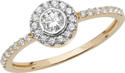 Produktbild von Klassischer 9 Karat (375) Gold Cluster Damen - Ring mit Zirkonia (synth.), 53 (16.9); TRS17079RSM