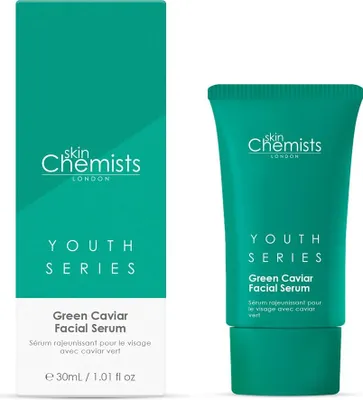 Produktbild von skinChemists, Youth Series, Green Caviar Facial Serum, Gesichtsserum mit grünem Kaviar, 30 ml