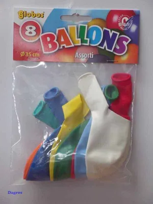 Produktbild von Globos Superballons Mix ø35cm Beutel mit 8 Stück