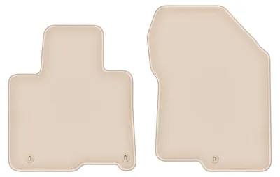 Produktbild von DURBAN Beige Velours-Fußmatten vorne für Hyundai SantaFe IV SUV (2018-)