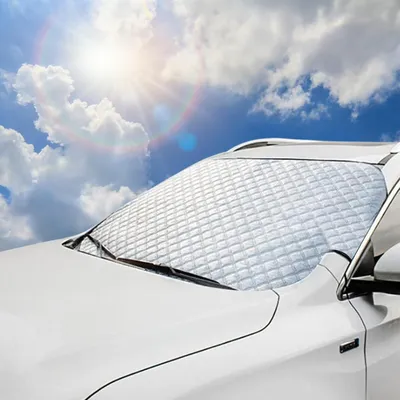 Imagen del producto de Parasol para parabrisas de automóvil, 147 x 100 cm, universal, protección contra el hielo y el sol