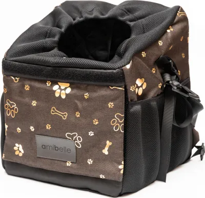Produktbild von Rucksack Tragetasche Für Hund Katze Fahrrad Braun