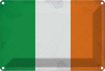 Produktbild von vianmo Blechschild 20x30 cm Irland Ireland Vintage Flagge Fahne Wappen