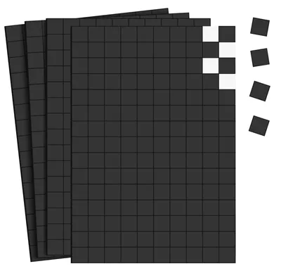 Produktbild von 600 selbstklebende Magnetfolien, 10 x 10 mm Stabmagnete, flache Magnetstreifen, selbstklebende Magnetfolien für Schule, Familie, Büro, Whiteboard, Kühlschrank