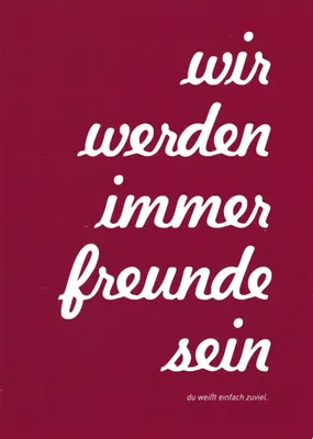 Produktbild von Postkarte "Wir werden immer Freunde sein. ..."