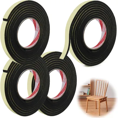 Immagine prodotto di Nastro adesivo in schiuma, 10 mm x 5 mm x 2 metri, 4 rotoli, per porte e finestre