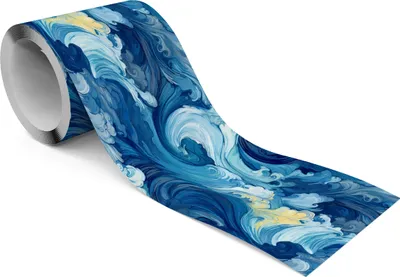 Immagine prodotto di Muralo bordo autoadesivo per carta da parati WAVES mare oceano motivo astratto