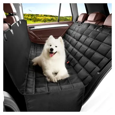 Produktbild von Hundedecke für die Rückbank im Auto, 4-in-1, 100% wasserdicht, mit Seitenschutz, für PKWs, LKWs und SUVs, kratzfest und rutschfest