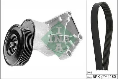 Produktbild von INA 529 0057 10 Keilrippenriemensatz für FORD Fiesta Mk6 Schrägheck (JA8, JR8)