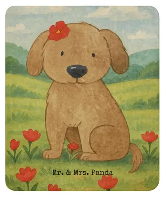 Produktbild von Mr. & Mrs. Panda Sofadecke Hund Dame Design 130 x 155 cm - Weiß - Geschenk, Sprüche, Niedlich, Decke, Hunde, Hundeliebe, Heimdecke, Tagesdecke, Kuscheldecke, Wärmedecke
