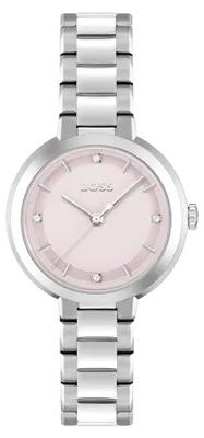 Produktbild von BOSS Uhr mit DREI-Zeiger-Quarzwerk für Damen Kollektion Sena mit Silbernes Edels