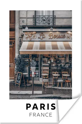 Produktbild von MuchoWow® Poster Paris - Frankreich - Cafe 20x30 cm - Papierdruck