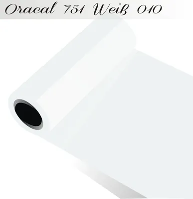 Produktbild von Oracal 751 - Orafol Folie 5m (Laufmeter) freie Farbwahl 118 glänzende Farben - glanz in 4 Größen, 63 cm Folienhöhe weiß - 010