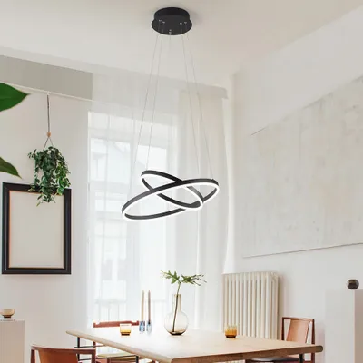 Produktbild von Fabas Luce Giotto LED Hängeleuchte 2 Ringe Weiß
