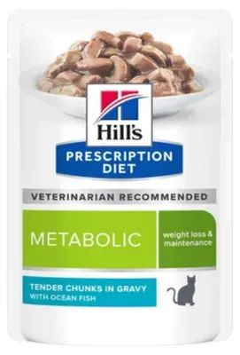 Produktbild von Hill's Prescription Katzen-Stoffwechsel-Nassfutter für Fische 12 x 85 g