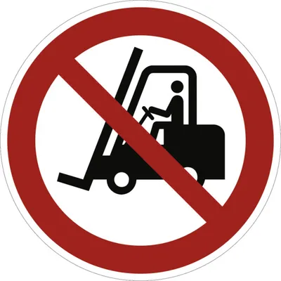 Produktbild von Dreifke® Alu-Schild "Für Flurförderzeuge verboten", Ø31,5cm, 1 Stück, Verbots...