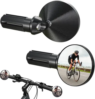 Productafbeelding van Fietsspiegels stuuruiteinde - Set van 2 - Voor stuur 17-19 mm - Inklapbaar