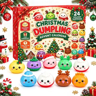 Imagen del producto de Squishy Navidad Calendario de Adviento 2026 24 Días Dumpling Squishy