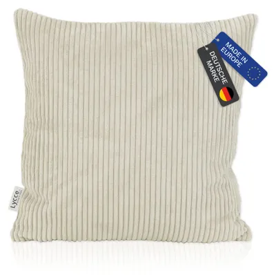 Produktbild von Lycce Kissenbezug aus trendigem Cordstoff (50 x 50 cm) - ideal für kuschelige Sofakissen oder Dekokissen, verschiedene Farben -  EU, Farbe:türkis