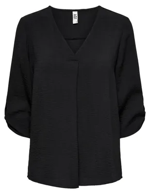Productafbeelding van ALLEEN 15226911, Top (kleding), Volwassene, Vrouw, Zwart, V-hals, Lange mouwen