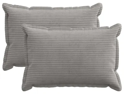 Immagine prodotto di vidaXL, 2 federe per cuscini, colore grigio chiaro, 50 x 75 cm, materiale: corda