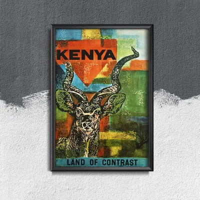 Produktbild von Poster - Canvas - Leinwand - 29,7 cm x 42 cm - Kenia Afrika