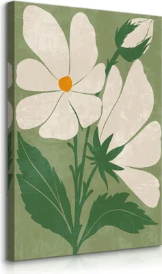 Immagine prodotto di Muralo su tela FELDBLUMEN foglie piante natura murale boho l. 50cm x h. 70cm