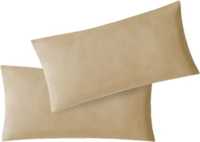 Produktbild von Kissenbezug Hülle Doppelpack mit Reißverschluss 40 x 60 cm Jersey Sand