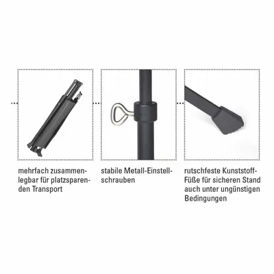 Immagine prodotto di Voggenreiter Volt Notenständer NS-100, Noten Ständer, Notenpult, Notenstativ, Stativ, Orchesterpult, Zusammenklappbar, Metall, 991