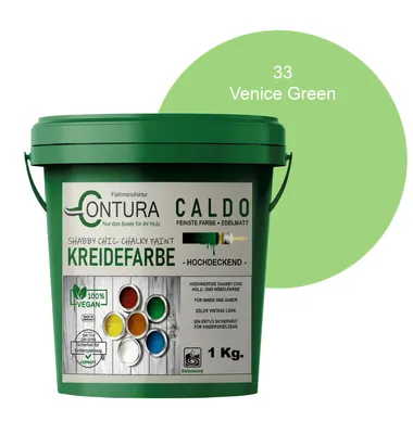 Produktbild von Contura BeGreen 1Kg. Kreidefarbe Shabby Chic Möbellack - 33 Venice Green