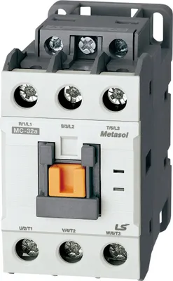 Obrázek produktu pro 40 A, 18,5 kW, 3pólový výkonový stykač s cívkou na 230 V AC. standardně pomocné kontakty 1a1b.