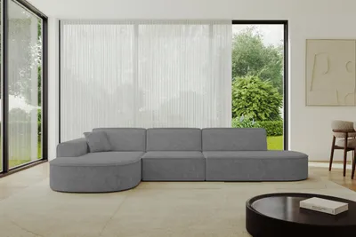 Produktbild von ALTDECOR Ecksofa in L-Form  MARI-L2 - 328x171x79,5 cm  Grau -  Corner Sofa Bett Eckcouch Couch  Wohnlandschaft Cauchsofa