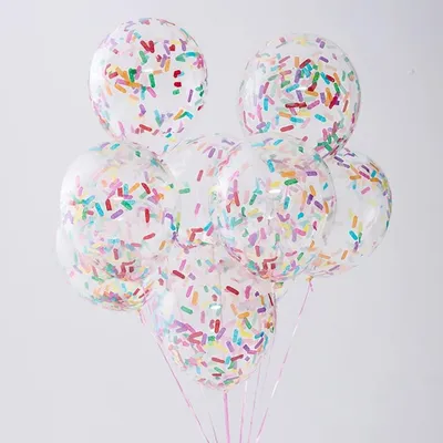 Produktbild von 12 Luftballons mit Konfetti, 12 Zoll, Latex, langlebig, für Geburtstag, Hochzeit