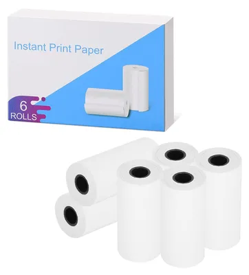 Productafbeelding van 6 rollen printpapier voor kindercamera, thermisch papier voor instant camera's (5,4 x 3,8 cm)