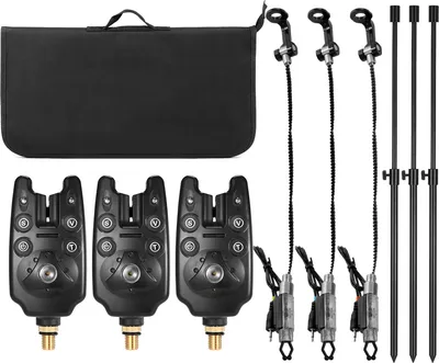 Produktbild von Angeln Bissanzeiger Angeln Banksticks Swinger Set mit gepolsterter Angelwerkzeugtasche