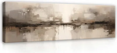 Produktbild von Leinwandbilder Abstrakt Loft beige Betonwand 145x45 cm XXL Modern Canvas Bild auf Leinwand Bilder Leinwandbild Wandbilder Wohnzimmer Schlafzimmer