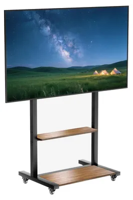 Zdjęcie produktu dla Stojak podłogowy do telewizorów o przekątnej od 40 do 100 cali, z regulowaną wysokością