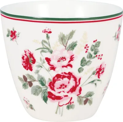 Produktbild von Greengate Leonora Latte cup white 0,35l