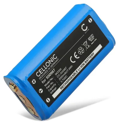 Produktbild von CELLONIC 1x Akku für Beleuchtung / Taschenlampe Kompatibel mit Ledlenser MH7, MH8, 500987 - (2000mAh, 3.7V)