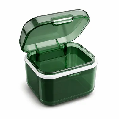 Produktbild von Zahnprothesenbox mit Einweichwanne & Ablaufloch, ABS, KI-generiertes Bild