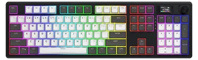 Zdjęcie produktu dla HATOR Skyfall Pro Wireless 100, Przewodowy i Bezprzewodowy, USB + RF Wireless + Bluetooth, Mechaniczna, QWERTY, RGB LED, Czarny, Szary