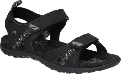 Produktbild von AMERICAN CLUB HL130 Solide Damensandalen, Naturleder Innensohle, Klett Sandalen, Sportsandalen, Schwarz 39