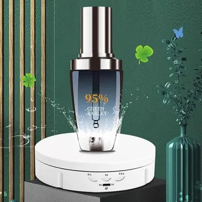Obrázok produktu pre Elektrický otočný tanier s rozsahom 360° na prezentáciu produktov a šperkov – profesionálna fotografická platforma, nosnosť do 100 kg, biela/čierna