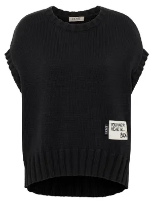 Produktbild von Grauer LCMT Pullunder in oversized Silhouette, Größe 44