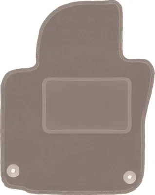 Produktbild von Fahrerfußmatte Velours beige passend für Skoda Yeti (2009-2017, Crossover) – mit Befestigungen – passgenau