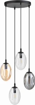 Immagine prodotto di Lampadario Emibig 4xE14 10W ASTRAL con 4 paralumi multicolori 1268/4PREM
