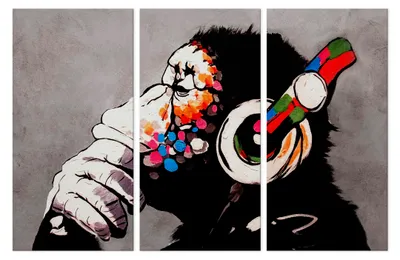 Zdjęcie produktu dla LUMASOUL Obraz na płótnie z motywem natury, obrazy na ścianę w drewnianych ramach, salon i sypialnia, 90x60 cm Banksy